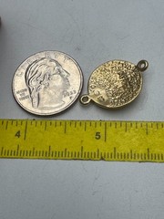 Africa Map Bracelet Pendant Black Textured Globe Gold Tone Connector Charm