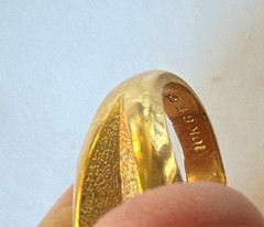VTG 10K GOLD FILLED RING MISSING STONE SIZE 5 1/4