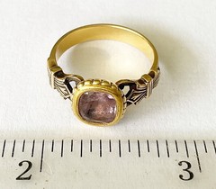 Antique 15k Georgian Yellow Gold Amethyst Ring