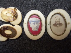 Antique Victorian Edwardian Polished Pocket Locket Matching 0.925 Earrings