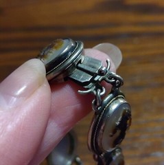 Roman ‘Days Of The Week’ Carved Shell Cameo Bracelet 800 Silver See Pics/Desc