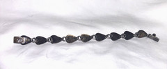 Vintage Mexican Sterling Silver Malachite Bracelet 925 MEXICO 27.48G TW 7″