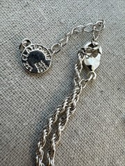 Brutalist Modernist chunky Mirror abstract chain 1990s Necklace Metal Jewelry