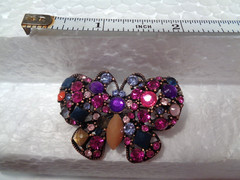 GORGEOUS RHINESTONE LARGE BROOCH LOT of 6 pcs. Alligator Butterfly Etc. VGC
