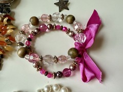 Vintage Bracelet Lot + Watch Some Stretchable Faux Pearls Stones Glass Beads
