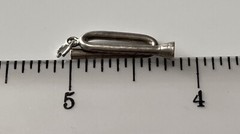 Vintage Sterling Silver Bugle Musical Band Brass Horn Instrument Pendant Charm