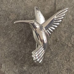 Hummingbird and Seagull Lot Silver Tone Birds Animal Figural Vintage Brooch Pins