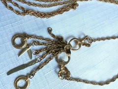 Vintage Gold Tone Necklace 38 Inches With 4 Inch Tassel. As Pictured -VM79
