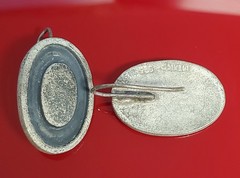 VTG 925 Mexico Oval Oxidized Gray 1in Earrings Sterling Silver 13g Rustic Estate