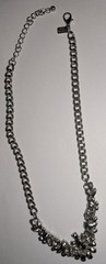Y2K Era Pink Black Flower Chain Necklace American Eagle Women Fashion Jewelry