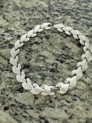 Napier Pat Signed Silver Necklace 16 In Broken As Is As Pictured