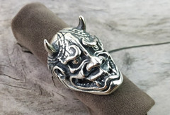 Ring Devil Silver 925 Jewelry Men’s Gothic Mask Sterling Satyr Custom Made Rare