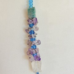 Vintage Necklace Lot Blue Glass Beads and other Materials 7 Necklaces