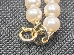 Vintage Pearl Imitation Ivory Statement Necklace 17in.