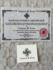 Camrose & Kross Black & Gold Tone Necklace & Bracelet Jackie Kennedy COA
