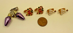 LOT OF 7 PAIR CHRISTMAS HOLIDAY EARRINGS – VINTAGE