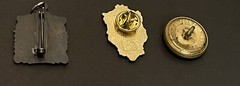 16-Vintage Brooch Pins Academic Marksman Crests Ski Award G&R Ski Tie Tac Eagle