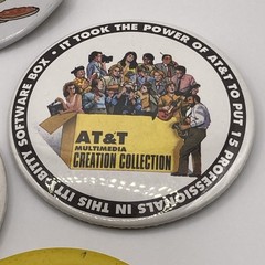 Vintage Lot of 7 Pin Back Button Advertising Top Reader Sharing is Caring Ansell