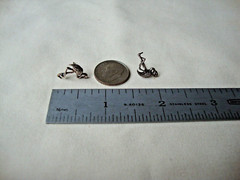 VINTAGE TINY FLAMINGOS STERLING SILVER STAMPED 925 STUD EARRINGS