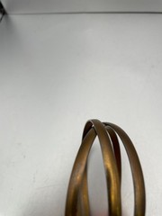 Copper Bangle Bracelet Set 3 Intertwined Stackable Narrow 7.5”