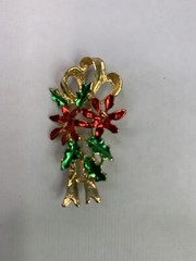 Lot of 5 Vintage to now brooch Pin Lot Christmas Holiday F23