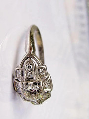 3.2Ct Art Deco Style Lab Created Diamond Anniversary 14K White Gold Finish Ring
