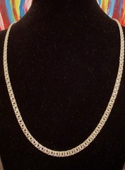 875 Sterling Silver Chain- 22.2″ – 56 cm – Vintage East European USSR Era #1936