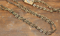 Victorian Seed Pearl Horseshoe red stone Slide on 36″ Long Chain