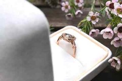 Art Deco Style 2.00Ct Round Lab Created Diamond 14K Rose Gold FN Engagement Ring