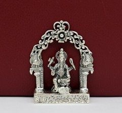 925 pure silver Lord Ganesha statue, figurine, puja article home temple art01