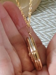 Vintage C. Co. 1/20 12K GF Storybook Locket with 14k GF Chain Stamped
