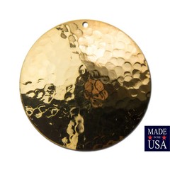 Hammered Dapped Domed Circle Pendant 35mm (4)