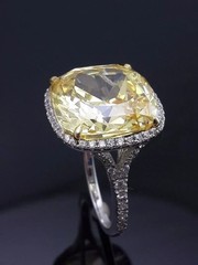 4.10 Ct Canary Diamond Art Deco Antique Vintage Engagement Ring 925 Silver