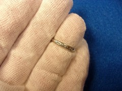 BEAUTIFUL OLD VTG ANTIQUE LADY’S 18K WHITE GOLD & DIAMOND ART DECO ERA RING BAND