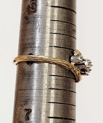 5 Vintage Brass Wedding Rings Salesman Samples No Stones Size 5.5 To 6.5