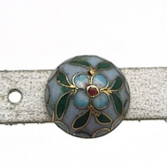 Beautiful Vintage Cloisonne Enamel Pierced Post Gold Filled Stud Earrings