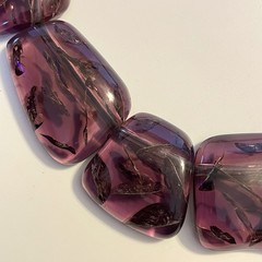 Gerda Lynggaard MONIES Massive Amethyst Crackled Acrylic Resin Collar Necklace