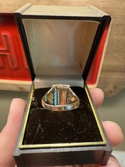 Vtg Antique Carnelian Woman’s Face Intaglio Signet Gold Tone Ring Sz 7