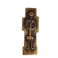 Percz Janos Copper Modernist Figural Lady Brooch, Signed E110
