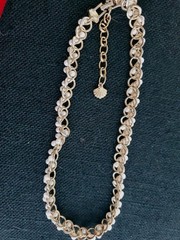 Vintage Richelieu Signed Faux Pearls Gold Choker Necklace 16-18″ ~ S7