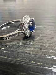 Vintage Sterling Silver Ring With Blue Gemstone