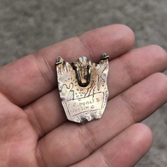 Celiane & Ron Dunetz Sterling Silver Enamel Shield Pendant