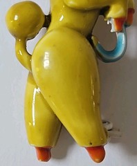 Vintage LISNER Poodle Dog Holding Umbrella Brooch Pin Enamel MCM Figural