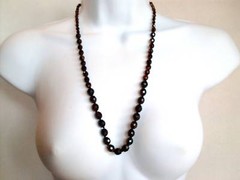 Hattie Carnegie GRADUATING TOPAZ AUSTRIAN CRYSTAL BEAD NECKLACE Vintage