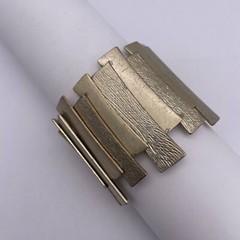 Kiam Family Vintage Stretchable Cuff Bracelet Gold Tone