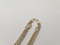 VTG Gold Vermeil Sterling Multi Strand Rope Waterfall Knot Tassel Necklace 17″