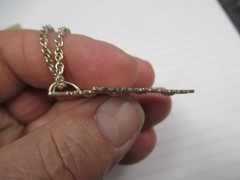 Vintage Sterling & 12K Black Hills Gold Cross Pendant & Sterling Necklace in Box