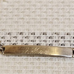 Vintage Speidel USA ID Bracelet Silver Tone Engraved Intials *READ DESCRIPTION*