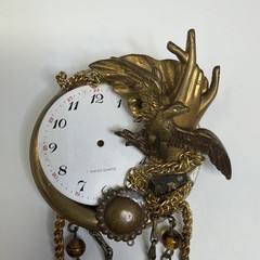 Vintage Maximal Art Watch Parts Collage Large Brooch Pin Steam Punk Unique