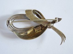 Original Fahrner Theodor Fahrner 925 Silver Brooch With Marcasites, Pearls 7.8 G